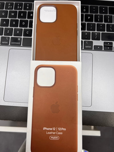 Genuine Leather iPhone 12 / 12 Pro Cover Mix Colour with Magnatic Car Charger
