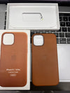 Genuine Leather iPhone 12 / 12 Pro Cover Mix Colour with Magnatic Car Charger