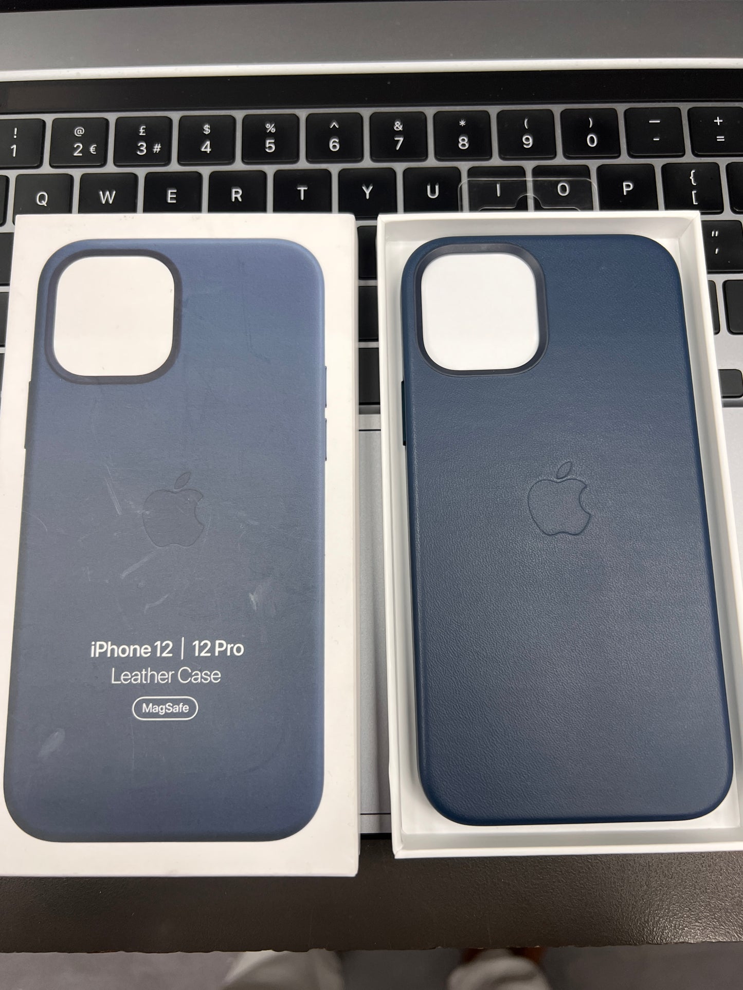 Genuine Leather iPhone 12 / 12 Pro Cover Mix Colour with Magnatic Car Charger