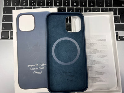 Genuine Leather iPhone 12 / 12 Pro Cover Mix Colour with Magnatic Car Charger