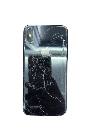 GENUINE Apple iPhone X Rear Broken Housing With Parts , For Parts Or Refurbshed